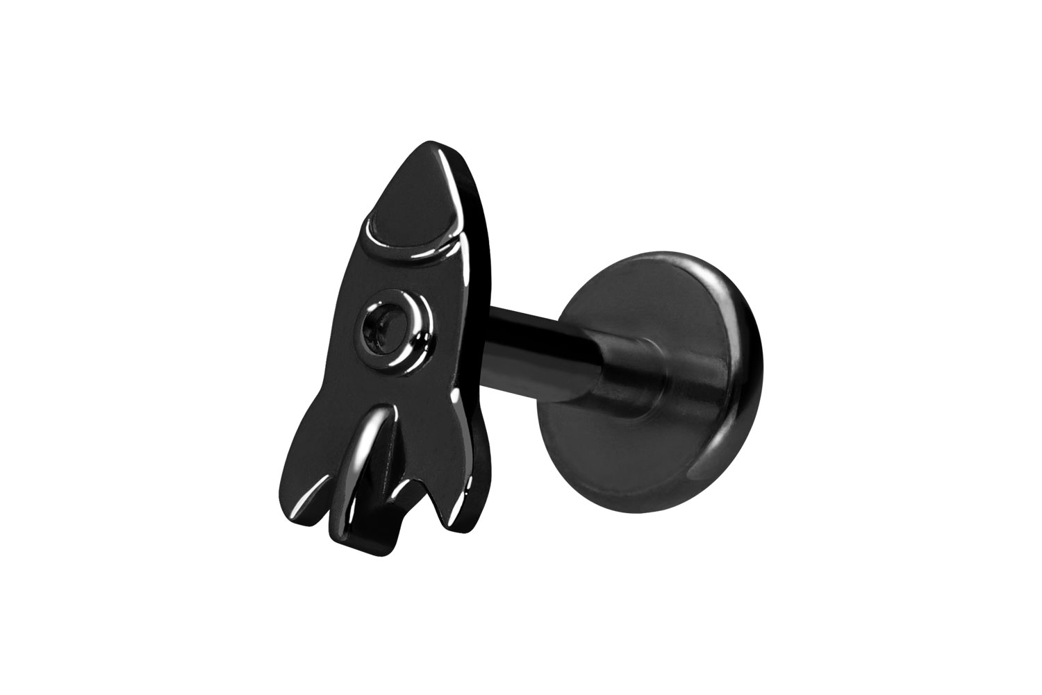 Titan Labret Piercing mit Innengewinde RAKETE